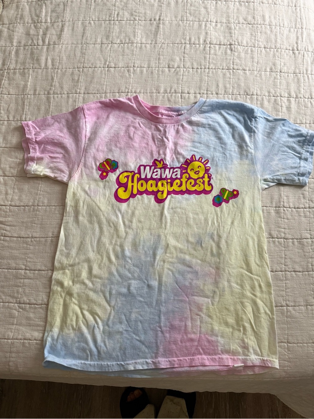 Wawa Hoagiefest Tie-Dye Short Sleeve Tee - Pastel Pink/Blue/Yellow